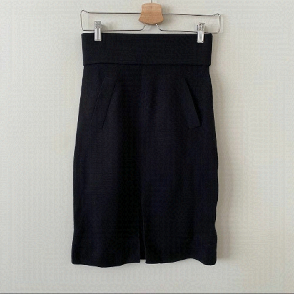 Nwot-Club Monaco Wool High Rise Slit Skirt
